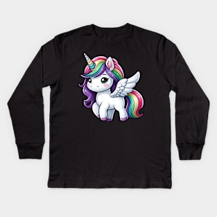 Unicorn S01 D27 Kids Long Sleeve T-Shirt